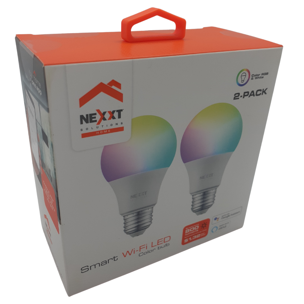 Bombillo Inteligente Wi-Fi LED Multicolor Pack 4 Unidades Nexxt